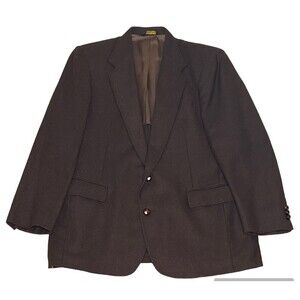 Vintage Haggar‎ Sport Coat Blazer Mens 42R Brown Tweed Vintage